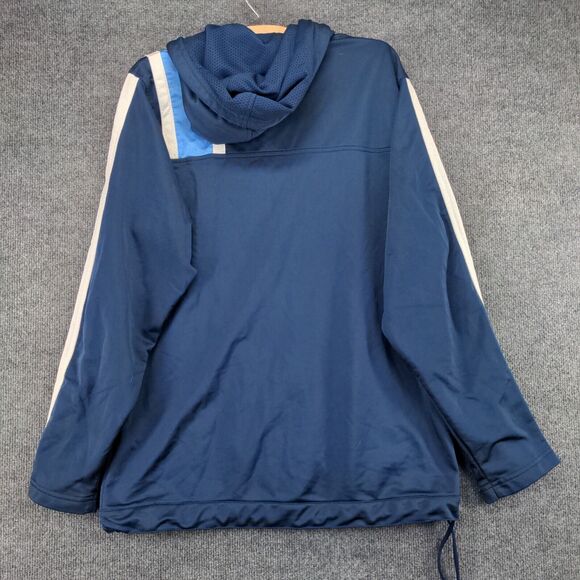 Nike Mens Pullover Hoodie Blue Medium Long Sleeve Shoulder Stripe - Picture 5 of 12